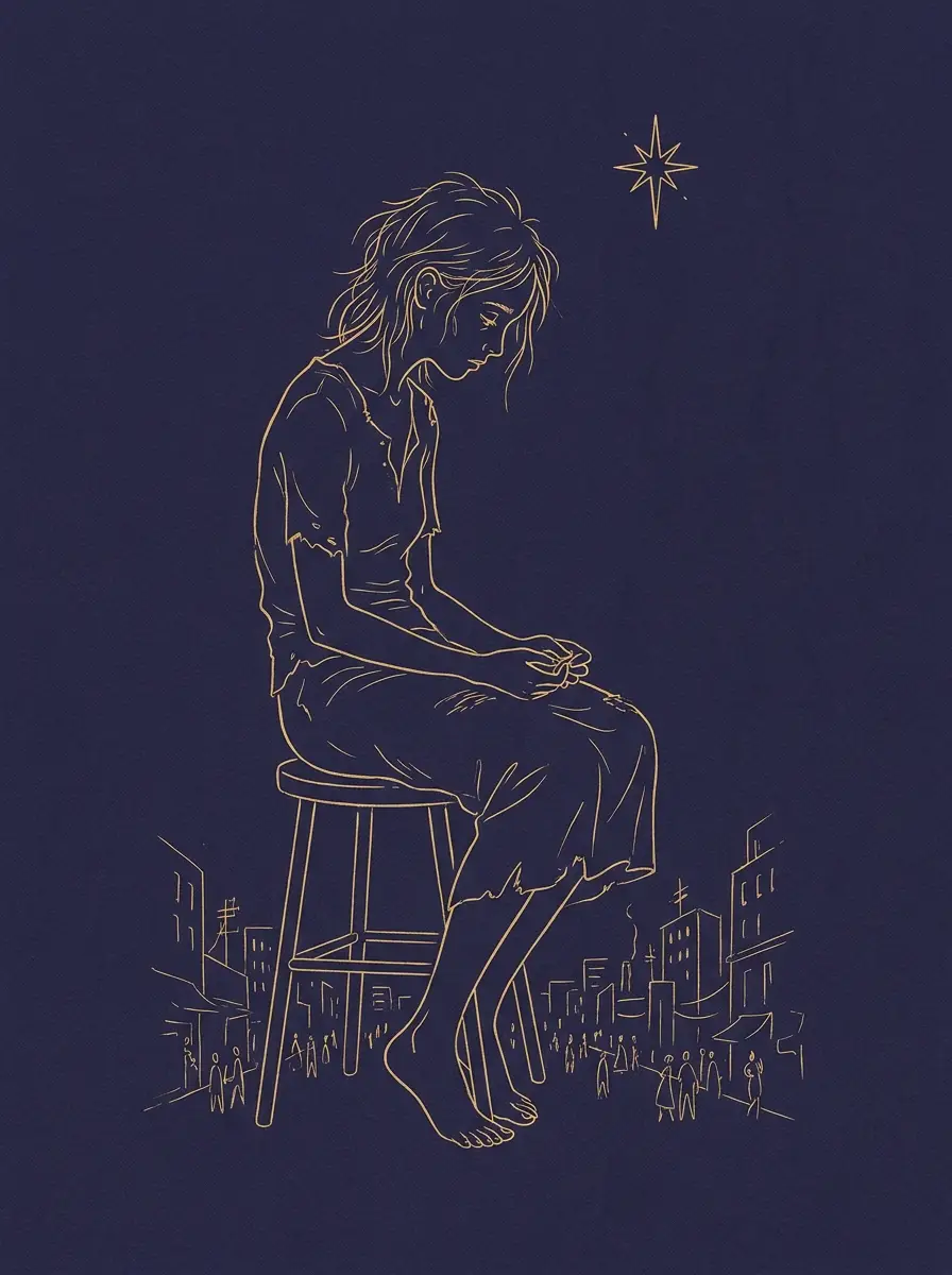 Ilustração de Macabéa, de A Hora da Estrela