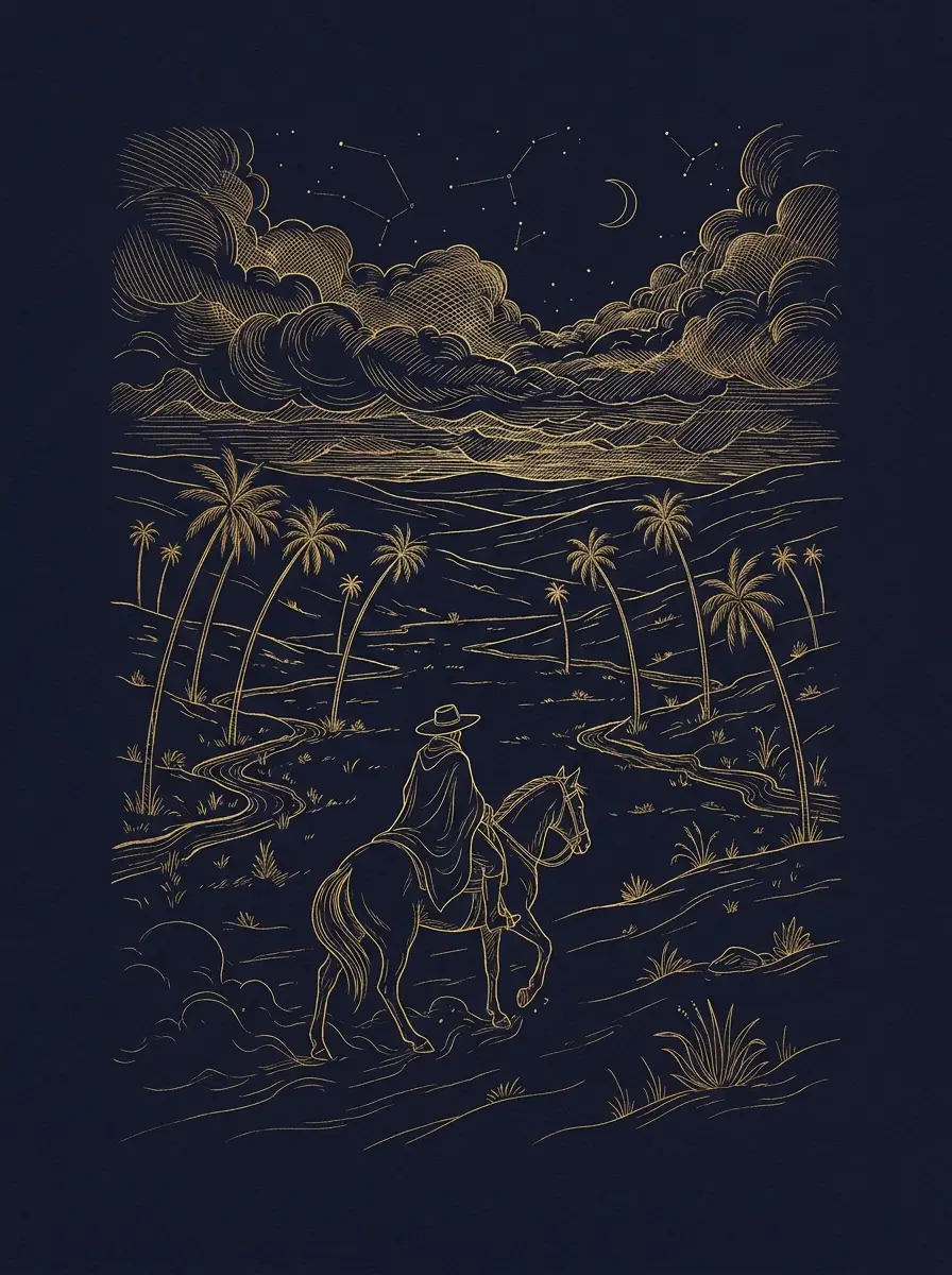Ilustração de Riobaldo, de Grande Sertão: Veredas